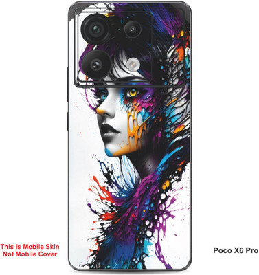 VYBE The Smart Choice Poco X6 Pro Art Embossed Mobile Skin(Blue lvy 1)