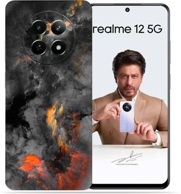 OggyBaba Realme 12 5g Mobile Skin(Black clouds)