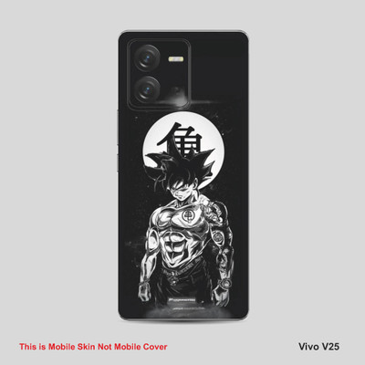 VYBE The Smart Choice Vivo V25 Goku Mobile Skin Mobile Skin(Dark Jungle Black 07)