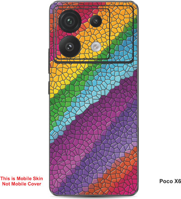 VYBE The Smart Choice Poco X6 Art Embossed Mobile Skin(Ebony Clay 1)
