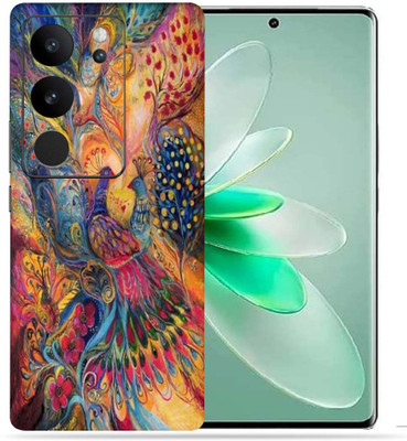 Satisfactory Vivo V29 Pro 5G, Peacock Painting, OggyBaba Mobile Skin(Multicolor)