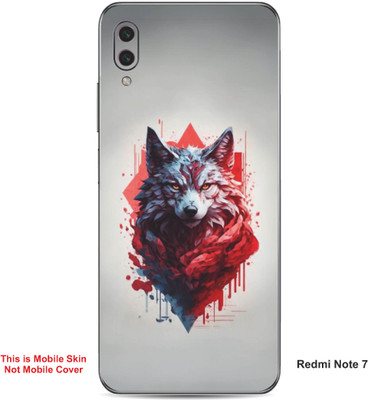 VYBE The Smart Choice Redmi Note 7 Wolf Embossed Mobile Skin(Moon Mist 13)