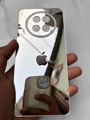 MOKPLZ poco c75 5G BACK PANNEL MIRROR ACRYLIC SHEET Mobile Skin(Silver)
