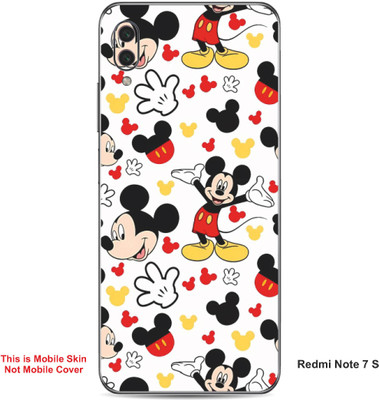 VYBE The Smart Choice Redmi Note 7S Mickey Mouse Embossed Mobile Skin(Milk White, Black A1)