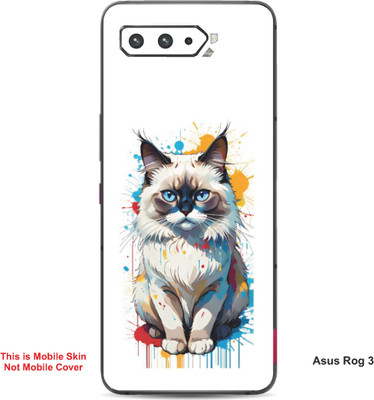VYBE The Smart Choice Asus Rog 3 Owl Embossed Mobile Skin(Golden Brown 3)