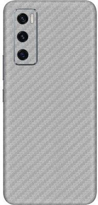 Vcare GadGets Vivo V20 SE Mobile Skin(Fiber Carbon Silver)