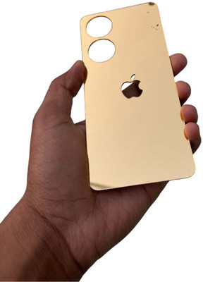 TWUAOP OPPO A78 5G MOBILE SKIN ACRYLIC SHEET MIRROR BACK PANNEL APPLE LOGO Mobile Skin(Gold)