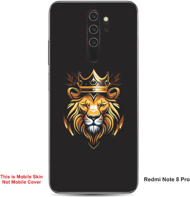 VYBE The Smart Choice Redmi Note 8 Pro Lion Embossed Mobile Skin(Yellow & Black 14)