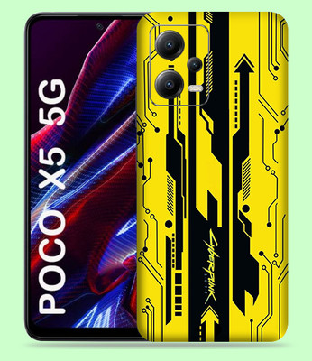 WeCre8 Skin's Xiaomi Poco X5 5G Mobile Skin(Dark Yellow Cyber Multicolor Mobile Skin)