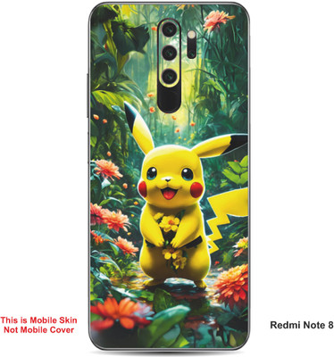 VYBE The Smart Choice Redmi Note 8 Pikachu Embossed Mobile Skin(Light Tan A1)