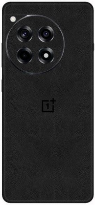 Vcare GadGets Black Leather OnePlus 12 R 5G With Logo Mobile Skin(Black Leather)