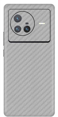 Vcare GadGets X80 5G Fiber Carbon Silver Back Side Premium Mobile Skin(Fiber Carbon Silver)