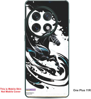 VYBE The Smart Choice One Plus 11R Horse Embossed Mobile Skin(Milk White 33)