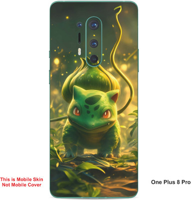 VYBE The Smart Choice One Plus 8 Pro Bulbasaur Pokemon Embossed Mobile Skin(Medium Forest Green 18)