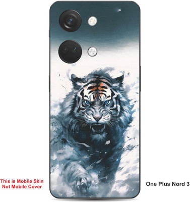 VYBE The Smart Choice One Plus Nord 3 Tiger Embossed Mobile Skin(Titan White 36)
