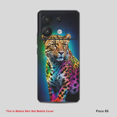 VYBE The Smart Choice Poco X6 Leopard Mobile Skin Mobile Skin(Venice Blue, Multi Color A15)