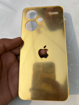 TWUAOP REDMI NOTE 13 PRO PLUS 5G MIRROR BACK PANNEL ACRYLIC SHEET APPLE Mobile Skin(Gold)