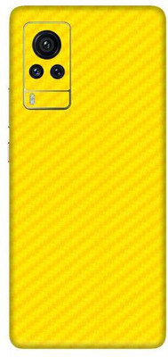 Vcare GadGets Vivo X60 Pro Mobile Skin(Fiber Carbon Yellow)