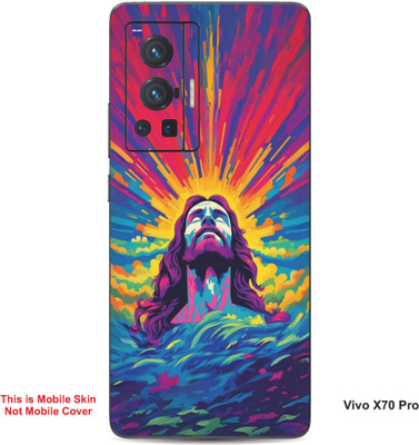 VYBE The Smart Choice Vivo X70 Pro Art Embossed Mobile Skin(Lightning Yellow 13)