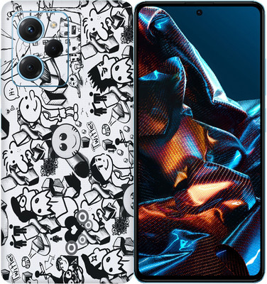 SkinoMania POCO X5 Pro 5G Mobile Skin(B&W Doodle)