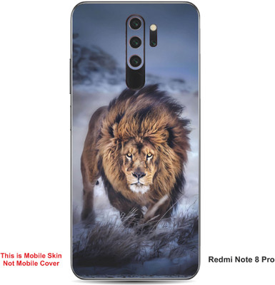 VYBE The Smart Choice Redmi Note 8 Pro Lion Embossed Mobile Skin(Judge Grey 14)