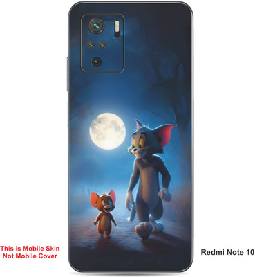 VYBE The Smart Choice Redmi Note 10 Tom & Jerry Embossed Mobile Skin(Dark Slate Grey A1)