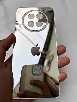 MOKPLZ poco c75 5G BACK PANNEL MIRROR ACRYLIC SHEET Mobile Skin(Silver)