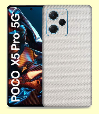 WeCre8 Skin's Xiaomi Poco X5 Pro 5G Mobile Skin(White Carbon Fiber Multicolor Black Mobile Skin)
