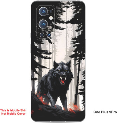 VYBE The Smart Choice One Plus 9 Pro Wolf Embossed Mobile Skin(Carbon Grey 26)