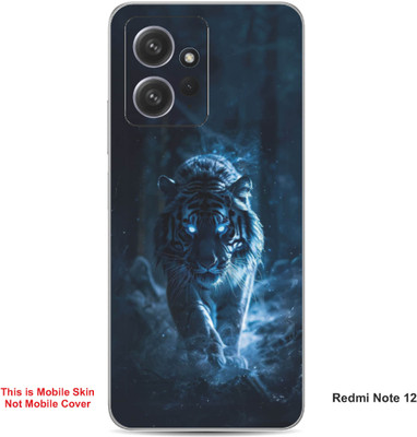 VYBE The Smart Choice Redmi Note 12 Tiger Embossed Mobile Skin(Blue & Black 21)