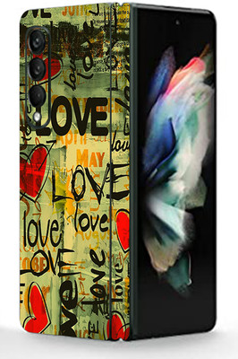 AsSkin Samsung Galaxy ZFold 3 5G, samsung galaxy zfold 3 5g, Samsung Mobile Skin(Ultra Super Love Text Wrap Sticker Mobile Skin With High Matte Finish.)
