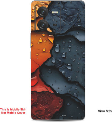 VYBE The Smart Choice Vivo V25 Art Embossed Mobile Skin(Gunmetal 4)