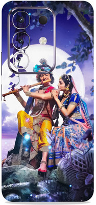 SkinoMania Vivo t4 x 5g Premium Vinyl Mobile Skin (Multicolor) Mobile Skin(Blue-Radha-Krishna)