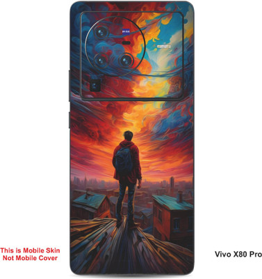 VYBE The Smart Choice Vivo X80 Pro Art Embossed Mobile Skin(Denim 15)
