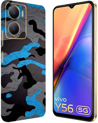 TJ CREATION VIVO Y56 Mobile Skin(Ultra Super Camouflage Military Blue Skin With High Matte Finish.)