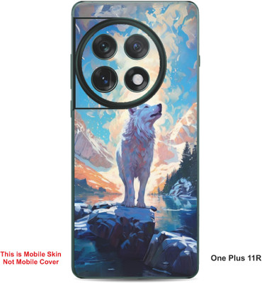 VYBE The Smart Choice One Plus 11R Wolves Embossed Mobile Skin(Jordy Blue 33)