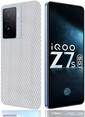 TJ CREATION Vivo Iqoo Z7s, iqoo z7s Mobile Skin(Ultra Super Silver Carbon Fiber Skin With High Matte Finish.)
