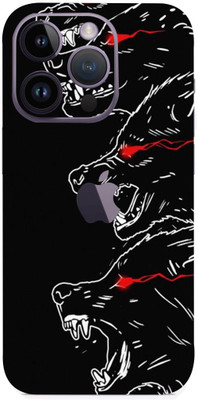 Pochanki Apple iPhone 14Pro Mobile Skin(Ultra Super Angry Wolf Skin With Matte Finish.)