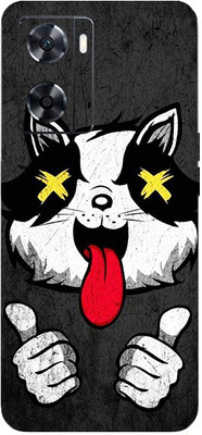 TJ CREATION OPPO A77s Mobile Skin(Ultra Super Crazy Cat Skin With High Matte Finish.)