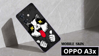 BUGGU OPPO A3x 5G Mobile Skin(Ulltra Superr Crazy Cat Skin With High Matte Finish., Mobile Skin (Back+Side+Camera))