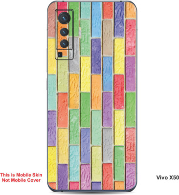 VYBE The Smart Choice Vivo X50 Art Embossed Mobile Skin(Moonstone Blue 8)
