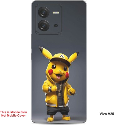 VYBE The Smart Choice Vivo V25 Pokemon Embossed Mobile Skin(Banana Yellow B3)