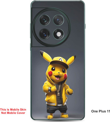 VYBE The Smart Choice One Plus 11 Pokemon Embossed Mobile Skin(Banana Yellow 26)