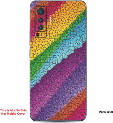 VYBE The Smart Choice Vivo X50 Art Embossed Mobile Skin(Light Eggplant 8)