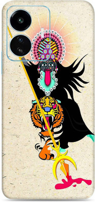 SkinoMania Vivo Iqoo Z6 Lite 5G Mobile Skin(Multicolor Ma Kaali)