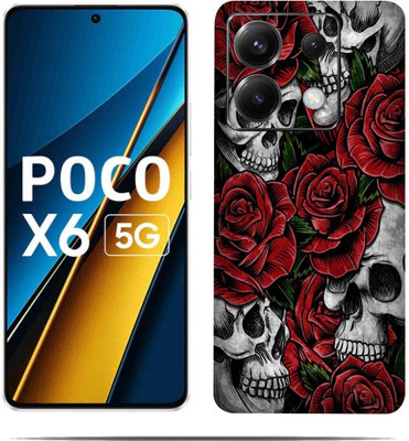 BugguSkin POCO X6 5G Mobile Skin(Ultra Super Hot Red Skin With HiighQuality MatteFinish_thanks)