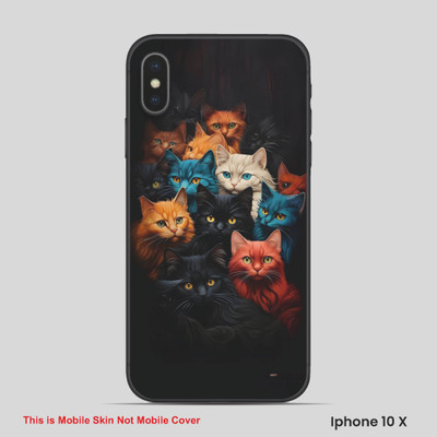 VYBE The Smart Choice iPhone 10X Cat Embossed Mobile Skin(Donkey Whie 2)