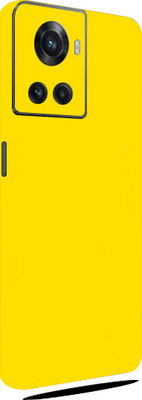 BUGGU OnePlus 10R 5G Mobile Skin(Ultra Super Yellow Matte Skin With High Mattte Finish.)