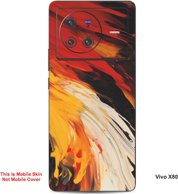 VYBE The Smart Choice Vivo X80 Art Embossed Mobile Skin(Indian Yellow 14)