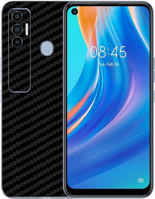 candeal mart Tecno Spark 7 Pro carbon fiber 3D back skin/ Protective film / Back sticker Mobile Skin(Black)